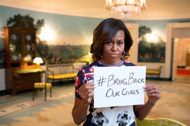 Michelle Obama supports #BringBackOurGirls social media campaign